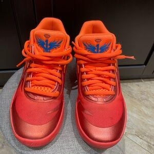 Red and Orange Athletic Sneakers